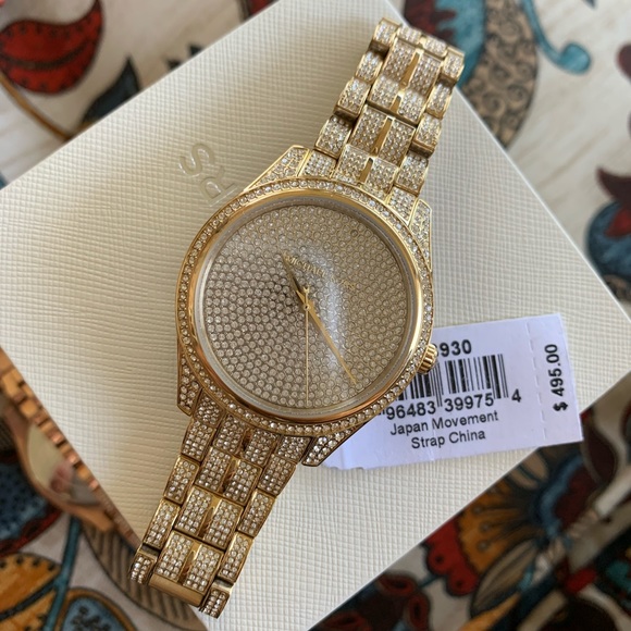 mk all diamond watch